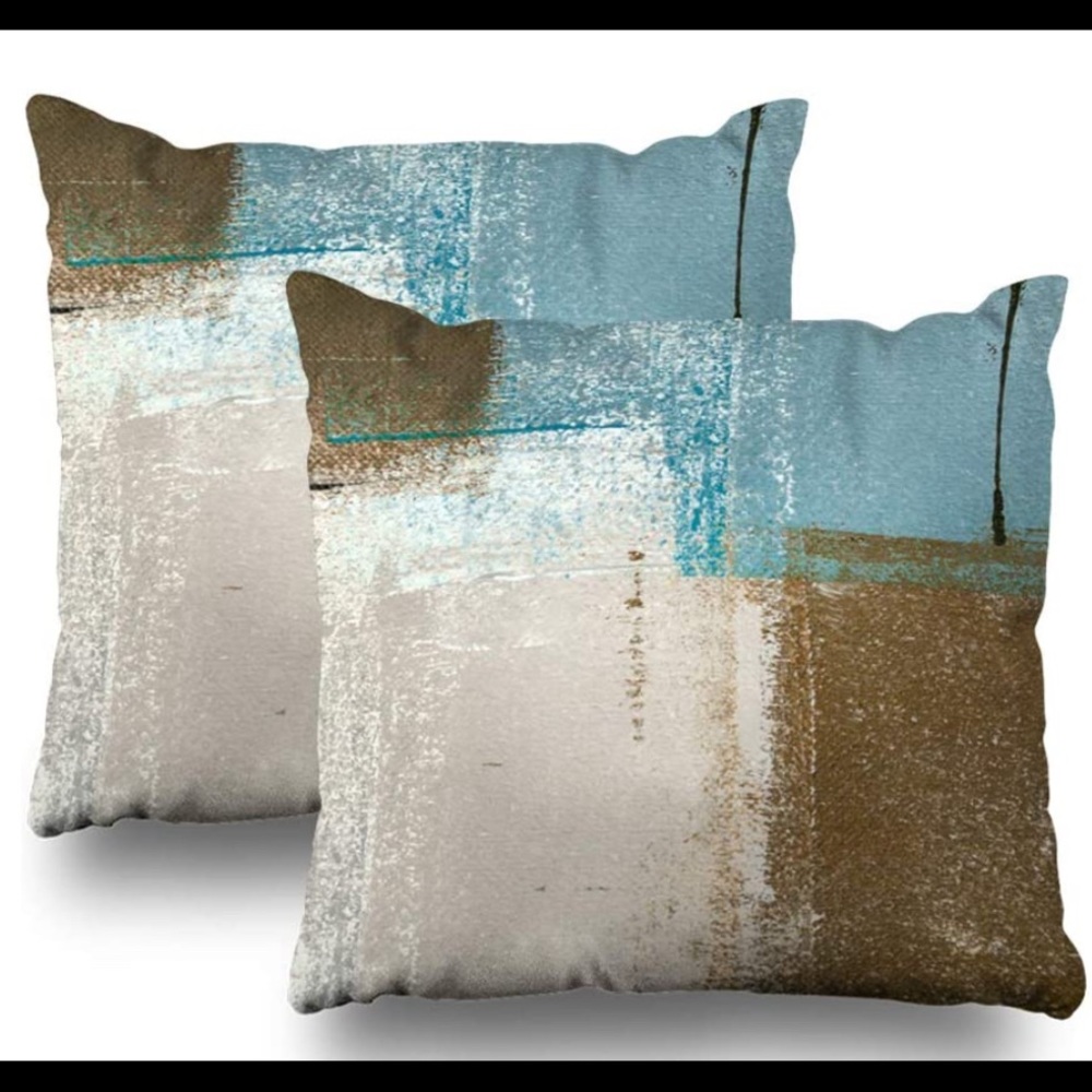 NWOT set of 2 decorative abstract pillow covers